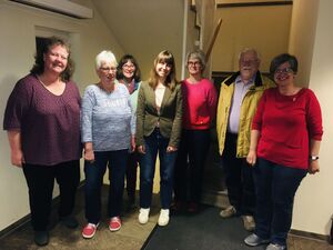 Gabriele Ertl, Angelika Maier, Helga Pfahler, Stefanie Uhl, Sonja Hartmann, Otto Bauer und Annette Grimm