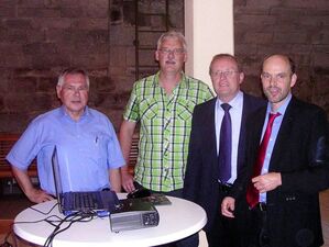 Peter Fleischmann, Thomas Ritter (Vors. SPD-OV Oberstenfeld), MdL Thomas Reusch-Frey und MdL Gernot Gruber, Backnang