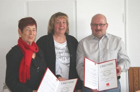 von links: Rosemarie Ege, Doris Daniel, Willy Grießhaber