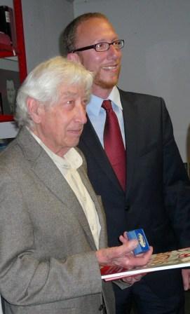 Martin Klumpp mit Bundestagskandidat und Kreisvorsitzendem Thorsten Majer Foto: Doris Daniel